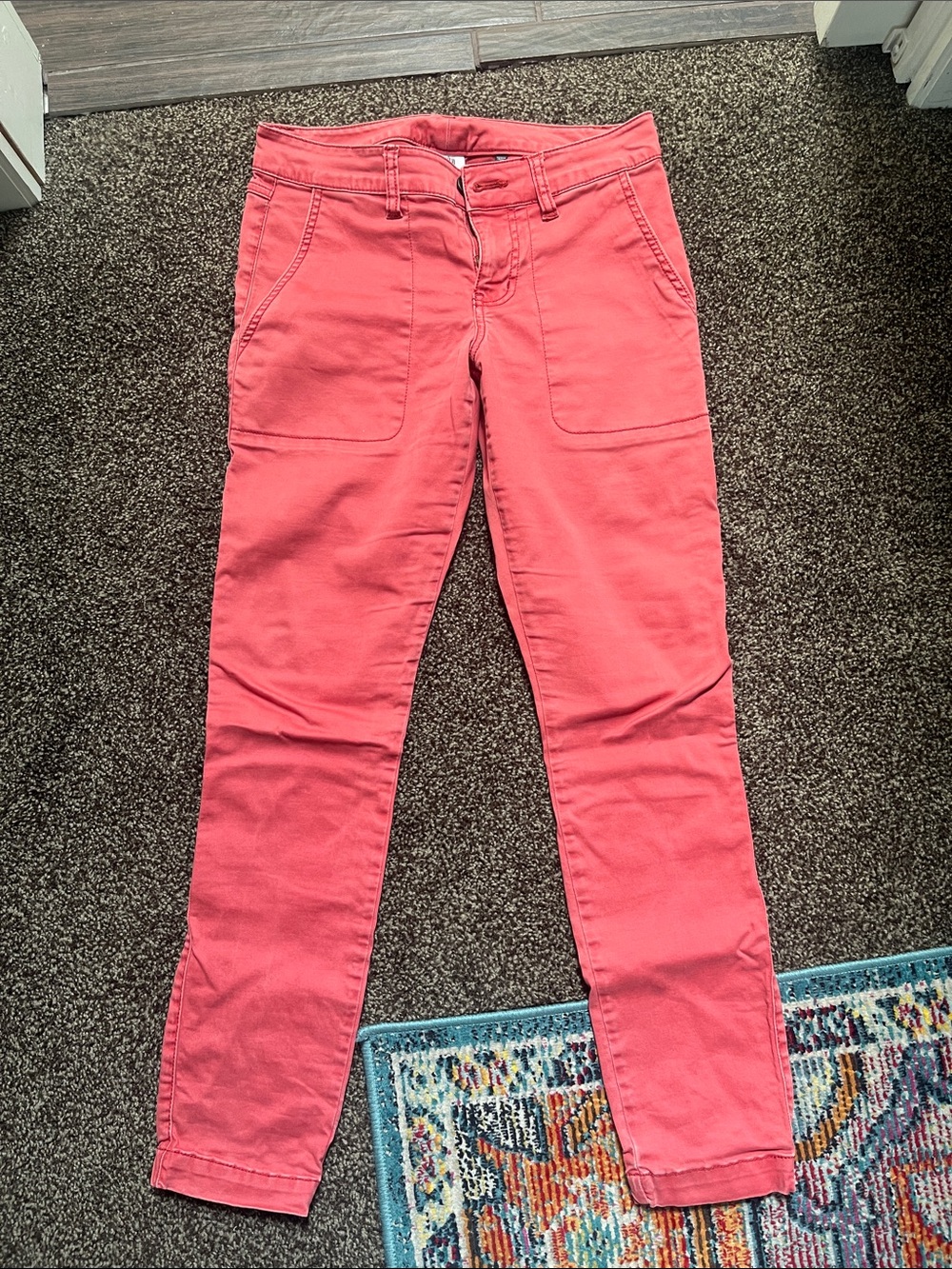 Coral Pink Casual Skinny Joggers